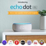 Echo Dot (3rd Gen) with clock - Smart speaker with Alexa and LED display (White)