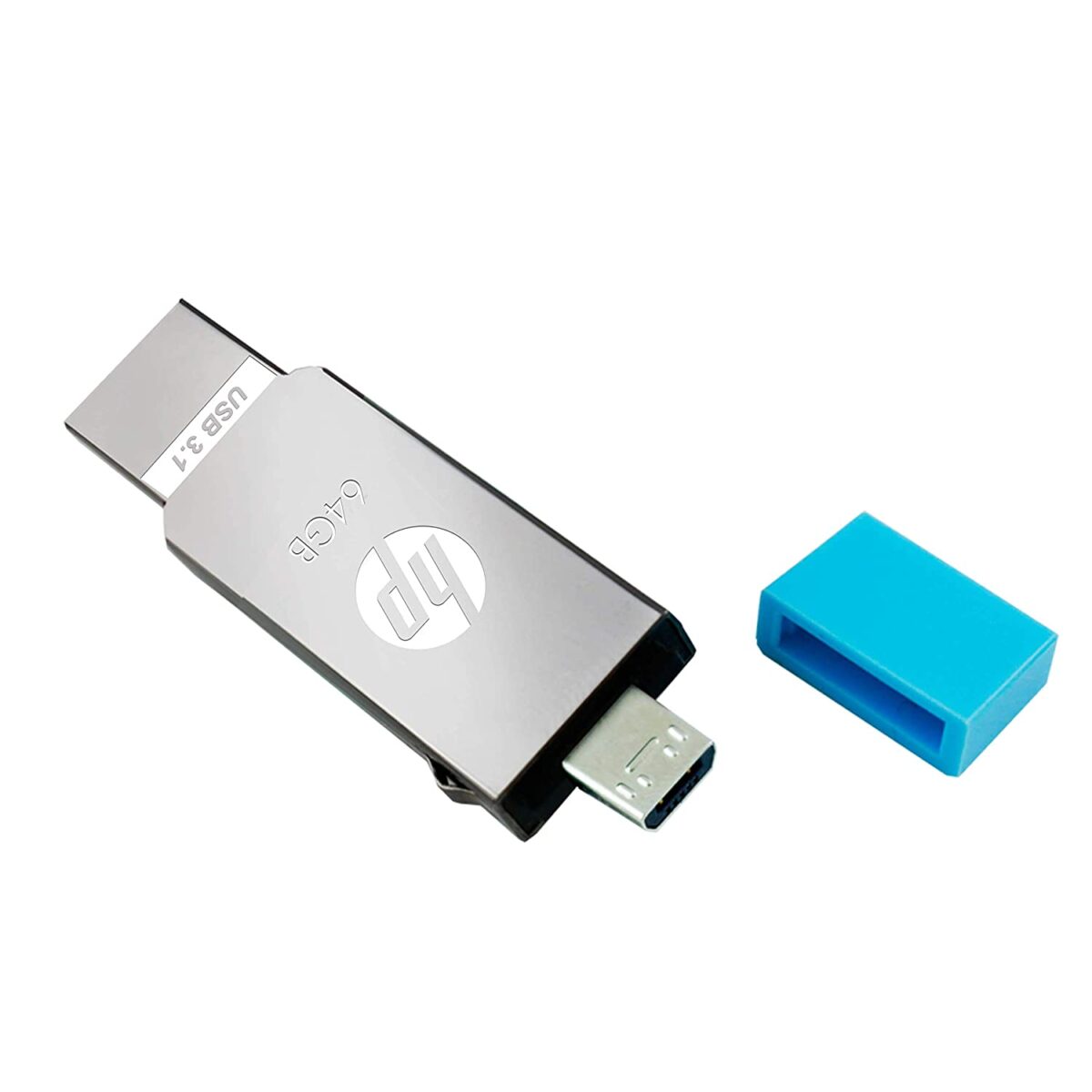 HP 64GB OTG Flash Drive (Sliver)