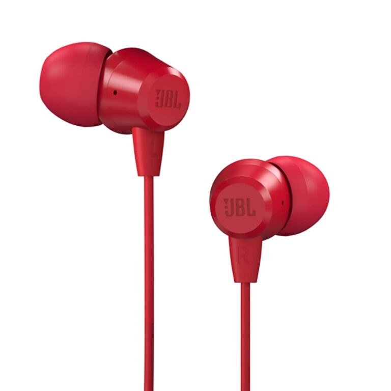 JBL T50HI in-Ear Wired Headphone with Noise Isolation Mic (Red)