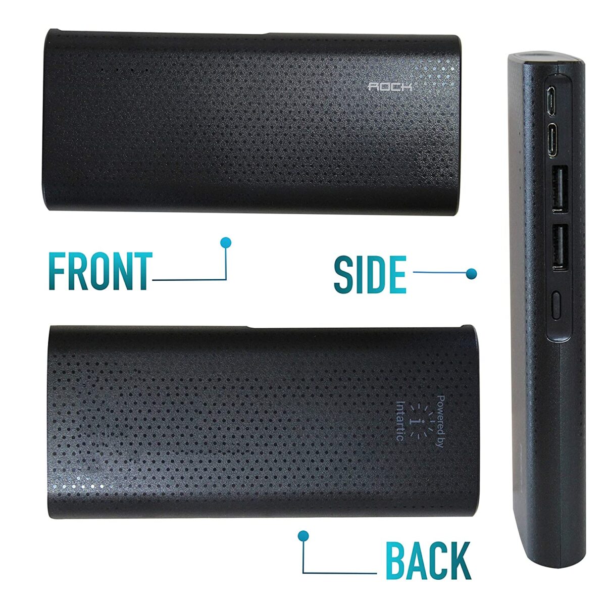 Rock 10000mAH Power Bank (Black)