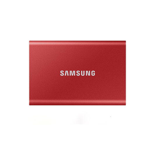 Samsung T7 500GB Portable External SSD – USB 3.2 (Metallic Red)