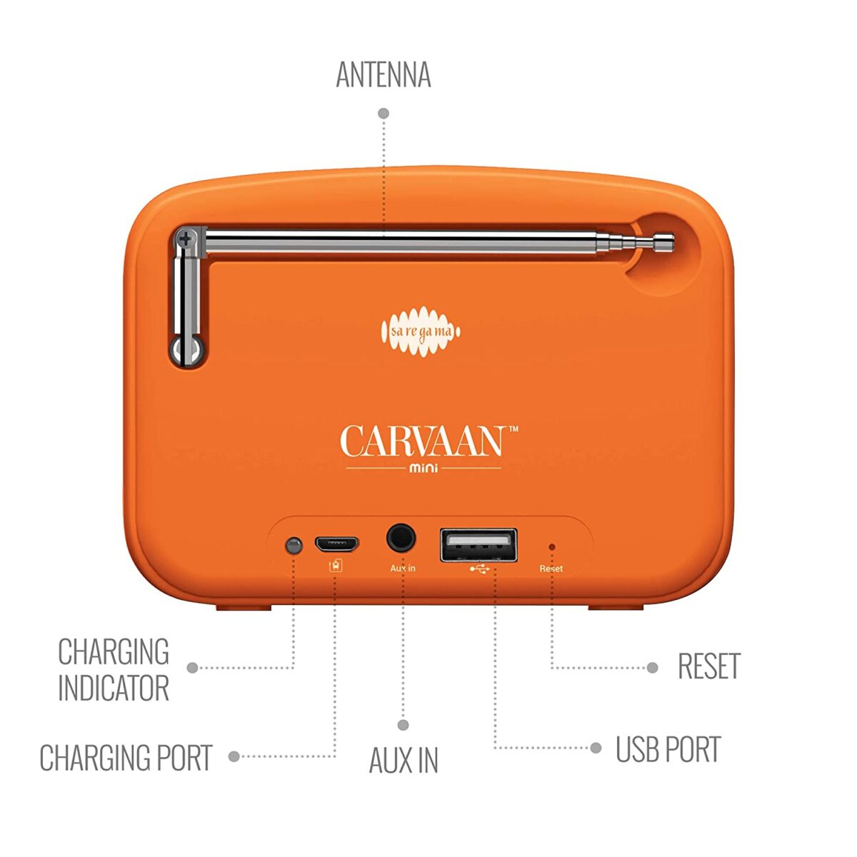 Saregama Carvaan Mini 2.0 Bhakti (Orange)