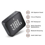 JBL Go 2 Portable Bluetooth Speaker with mic (Black)