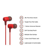 JBL E15 in-Ear Headphones with Mic (Red)